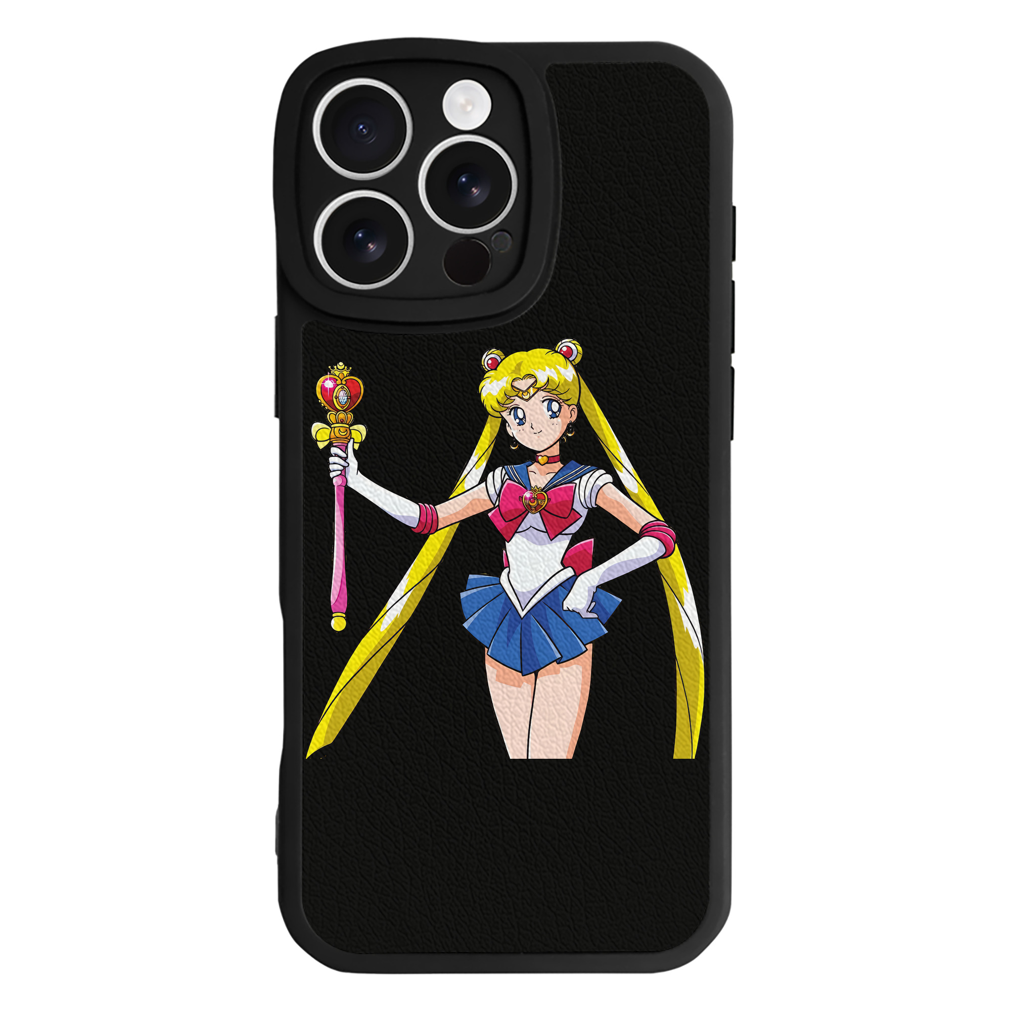 （画像用） 美少女戦士セーラームーン 月野 うさぎ つきの うさぎ Sailor Moon Tsukino Usagi 【iPhone 16シリーズ対応】シリコンスマホケース（レザー調） 材質：シリコン